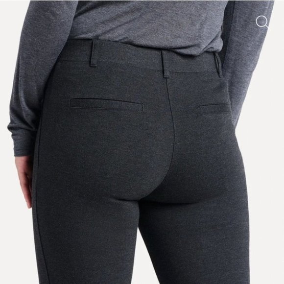 Betabrand Boot-Cut Dress Pants Size Medium Petite Charcoal Grey Stretch NWOT - Picture 10 of 12